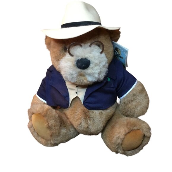 Vintage Gund Lands' End Teddy Big Daddy Authentic Rugby Bear 1992 With Tags MB - Picture 1 of 8